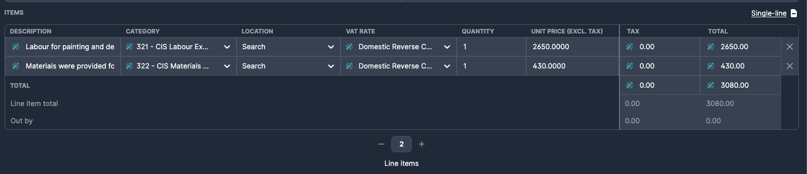 CIS invoice processing demonstration