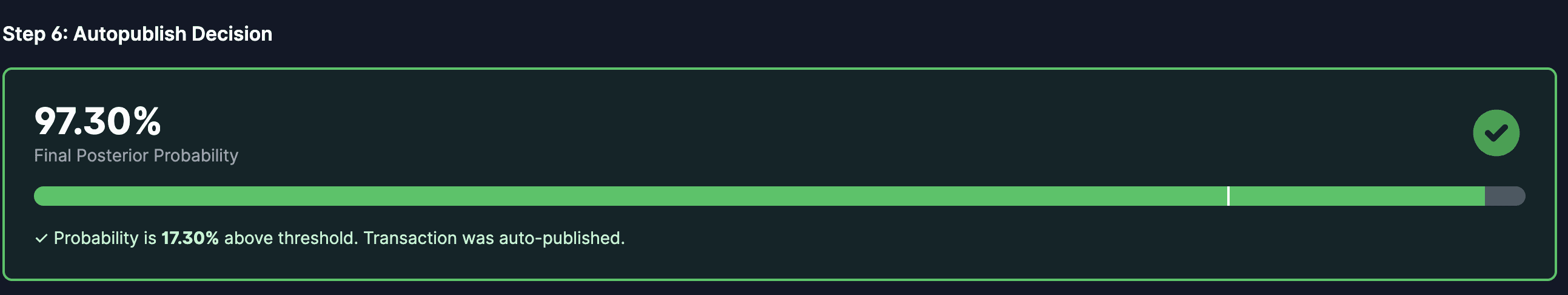 Autopilot decision threshold